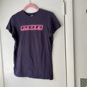 PBR T Shirt Professional Bull Rider Womens Bella Medium Purple Blue